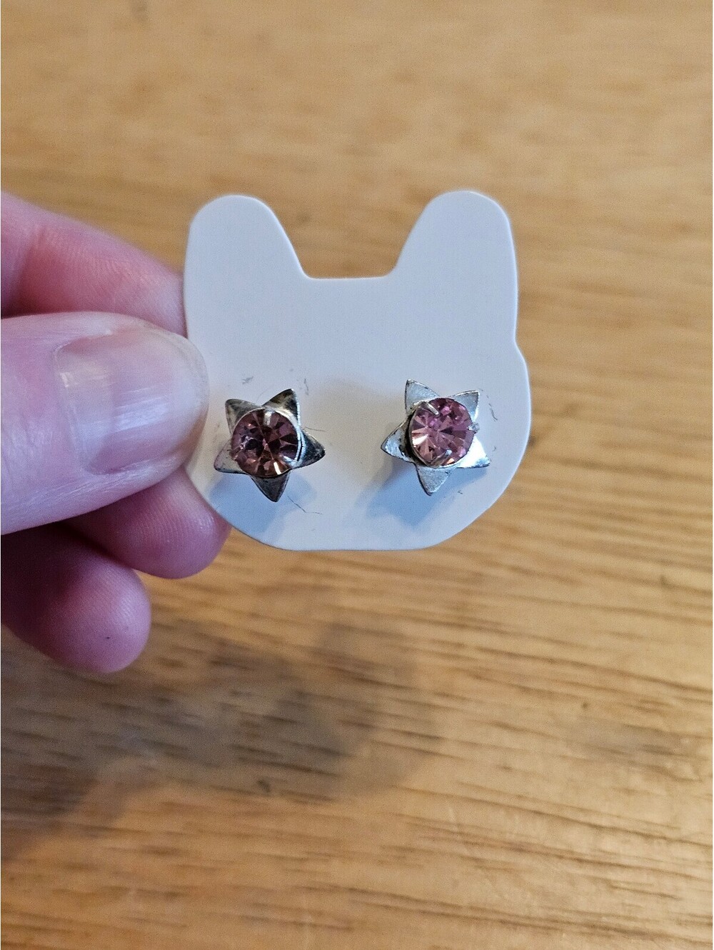 Cute Sterling Silver Star Stud Earrings